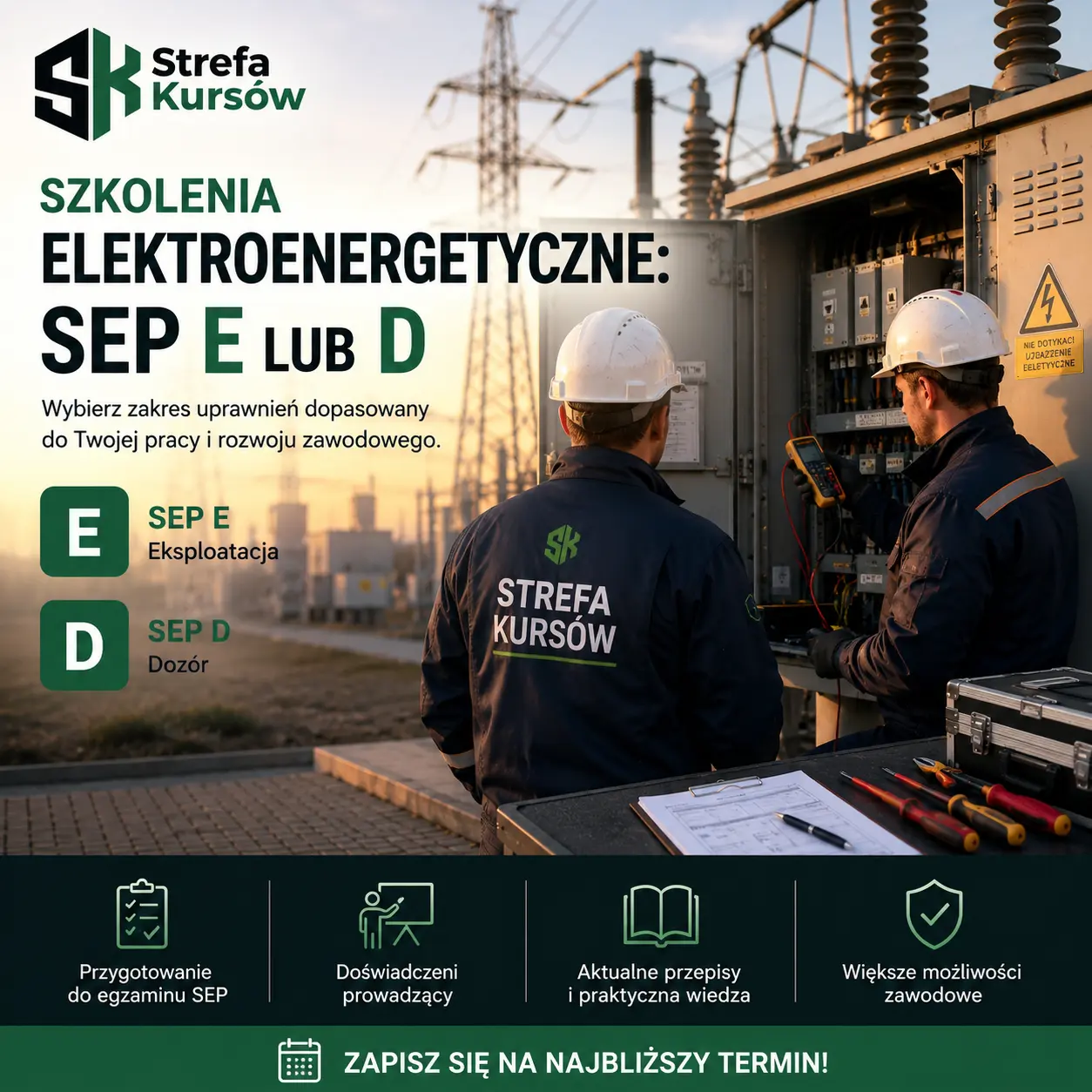 Szkolenia elektroenergetyczne SEP E lub D