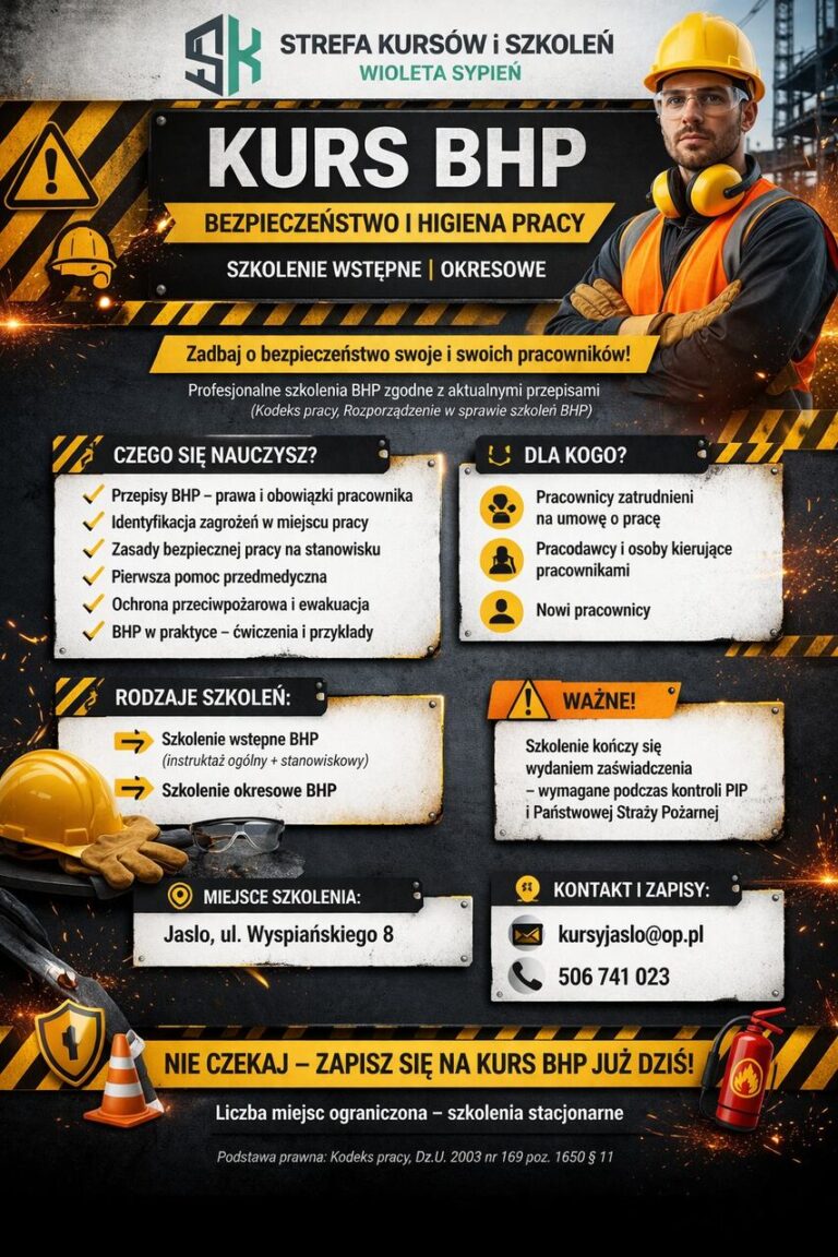 Kurs BHP – szkolenie wstępne i okresowe