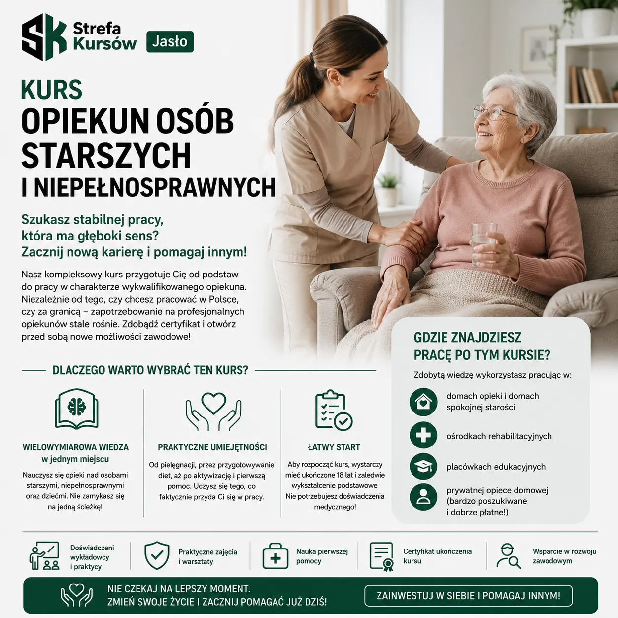 Kurs - Opiekun osób starszych i niepełnosprawnych